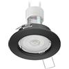 ledscom.de Faretto da incasso a soffitto FERE Struttura da incasso nero opaco + GU10 LED, PAR16, bianco caldo, 5,969W, 380lm, 70°, dimmer a 3 livelli