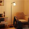 HOMCOM Lampada da Terra LED Regolabile con Testa Girevole a 350°, Lampada Moderna con Regolazione Temperatura del Colore 3000K/4000K/6500K, per Camera e Salotto, Nero