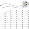ledscom.de 50 pezzi Presa GU5.3/G4, ceramica, bianca, 12V AC, max. 25W