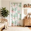 Loussiesd Tenda scorrevole per porta armadio con cactus e piante grasse in stile bohémien, 203 cm (80 pollici), isolante termica, divisorio per la privacy, tenda oscurante 30%-50%, 1 pannello 86x203cm