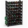 ARTECSIS Cantinetta Portabottiglie in Plastica Modulare 48 Bottiglie Nero