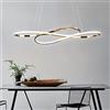 Lanekd LED Lampadario soggiorno a sospensione, L100cm 48W Lampada a Tavolo da Pranzo Cucina Lampadari Moderna Regolabile Altezza Lampada a Sospensione Ufficio Bagno Sala Soffitto Lampade 6500K luce bianca