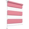 Stylo Rollos Giorno Notte - Tenda per Finestra - Senza Foratura - Meccanismo Universale - Facile da Montare - Tende a Corda - Semitrasparente - Oscurante - Tende da Interno - 48x150 cm Rosa