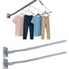 topolenashop Bracci Stendibiancheria da balcone esterno, Stendibiancheria da Balcone e Parete Pieghevole - Bracci in Ferro Estensibili 60-180 cm, Salvaspazio per Esterno e Interno, Kit di Montaggio Incluso