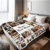 Stepdiy Coperta Personalizzata con Foto 150x200cm | Plaid Personalizzato con 15 Foto e Parole | Coperte Personalizzate Extra Large per Mamma Papà Nonno Nonna per il Compleanno