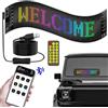 TOWEBOORY Pannello luminoso a LED Bluetooth, flessibile programmabile, targa luminosa per camion, 5 V, USB, per auto, bar, feste, festival (92 x 374 mm)