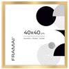 FRAMAI® Cornice portafoto 40x40 cm Oro MDF Cornice ecologica con plexiglass anti-rottura, gancio e supporto
