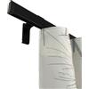 TENDAGGIMANIA Binario Tenda Soffitto/Parete Piatto Lunghezza 320 CM NERO con Giunzione Centrale -Ideale anche per Tende ad Onda - Bastone Completo di Tappi Laterali - Movimento Manuale