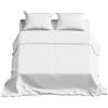 Batik Completo Lenzuola Matrimoniali Cotone: Set Lenzuola Matrimoniale Cotone Elegante e Confortevole per la Tua Camera da Letto - 100% Cotone - Matrimoniale (Bianco)