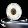 Fosingut COB Striscia LED Camera,5v 3m USB Luci LED TV Retroilluminazione Intelligente 4mm,480LEDs/m CRI90+ 6500K Bianco Freddo Strisce LED Adesive per Cucina Sottopensile,Armadio,PC, Mirror