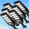 081 Store - Lampione Solare LED Esterno 200W con Palo e Telecomando, Sensore di Movimento e Crepuscolare, 144 LED, Luce Bianca Fredda 6500k