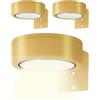 Generico Luce per Quadri Senza Fili Batteria - 3x Faretto per Quadri LED, Luci da Parete Magnetica con Telecomando, Dimmerabili, Timer,Luce Notturna Decor da Parete per Armadio Esposizione Pittura Arte Dipinti