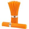 Danilovo - Candele in Cera d'Api, 50 Pezzi, Colore Arancione, Candele Decorative per Preghiera, per Rituali, Decorazione o Candele di Compleanno, 18,5 cm x 0,61 cm
