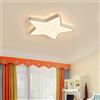 BININBOX Plafoniera a LED, Plafoniera per camerette per ragazzi e ragazze, Lampadari a forma di stella (Bordo bianco (45 * 5 cm) 36 W, Luce Tricolore)