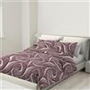 BANZAII TEXTILE INNOVATOR ONLINE Banzaii Copripiumino Singolo 155x200 cm con Cerniera e Lacci Angolari 100% Microfibra Manopesca, Set Copripiumino e Federa con Zip 50x80 cm, Made in Italy, Nicole Bordeaux