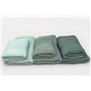 imi shop Set Asciugamani Bagno 6 Pezzi, 3 Asciugamani Viso 55x100 cm e 3 Asciugamani Ospite 40x60 cm, 100% Cotone, Spugna 400g/m², Bianco/Beige/Marrone (Verde)