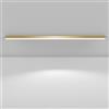TZSMUM LED Rettangolo Lungo Plafoniera Alluminio Acrilico Moderno Interni Lampada da Soffitto Creatività Decorazione Plafoniere Lineare Design per Soggiorno Corridoio Balcone (Oro Luce Bianca,120cm)