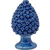 sicilia bedda - Pigna Siciliana Ceramica di Caltagirone - Altezza 25 Centimetri Realizzata interamente a Mano (Blu Antico)