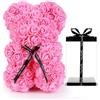 Générique Orso Rose Flower Bear Teddy, Romantico Orsetto con Scatola Regalo Trasparente per San Valentino, Compleanno, Festa della Mamma, Fidanzata (B-Rose)