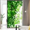 Lumanduo Pellicola per finestre Privacy con stampa di piante verdi - Pellicola per finestre a vetro colorato ad applicazione statica, coperture per finestre, adesivo per vetro decorativo per rivestimento