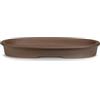CERTRE - Vaso Bonsai Ovale in Gres, Modello Pisa, Made in Italy, Colore Marrone (Gres)| Misure esterne 33,5x21x4,5 cm