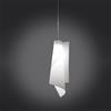 Linea Zero Sospensione Moderna A 1 Luce In Polilux Bianco H70 Made In Italy