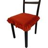 SalGiu Cuscini Sedia Cucina Volant Balza (set da 6) Con Lacci Imbottito Sfoderabile 40x40 cm (Arancione)