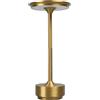 maolo Lampada da Tavolo Touch LED Ricaricabile | 3 Tonalità Luce + 5 Livelli Dimmerabili | USB-C, Batteria 2000mAh | Design Moderno in Alluminio per Comodino, Studio, Salotto - Nero/Oro (Oro)