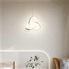Chao Zan Moderna Lampadario Plafoniera a Sospensione, Lampada a Sospensione LED regolabile in altezza, per soggiorno, camera da letto, isola della cucina (Bianco)