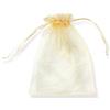 PLECUPE 100 sacchetti in organza, 35 x 53 cm, sacchetto in organza, con coulisse, per matrimonio, sacchetto regalo, per gioielli, confezione - bianco