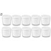 Silplast Secchio con coperchio colore bianco 10 x 5 litri, impilabile, per latte/scorte, secchio per miele, in plastica adatta al contatto con alimenti, secchio a norma alimentare per farina secchio per acqua