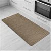 Comart - Tappeto Cucina Manhattan - Impermeabile - Antiscivolo - Antimacchia - PVC Intrecciato - Passatoia Effetto Metallico Brillante - per Corridoio, Cucina e Bagno - Shine Artist Beige - 50x100 cm