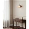 Generico Applique da parete classico in ferro battuto marrone 1 luce per salotto, soggiorno, sala da pranzo, camera da letto, ingresso, corridoio, LGT Acero