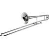 Btuty Tromba Alto Trombone Ottone Bb Tone B Strumento a Fiato Piatto con Cupronichel Bocchino Pulizia Bastone Caso (Argento)