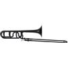Classic Cantabile MardiBrass Trombone Quart in plastica ABS - accordatura Bb/F - coulisse in fibra di vetro - 850g leggera - foro: 13,9 mm - incl. bocchino e custodia - nero opaco
