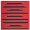Keyhelm Bass Trap Wave Wood Sagoma Line in Pioppo Verniciato RAL 3000 Rosso Fuoco