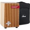 XDrum Cajon Peruana Zebrano, Piastra battente da 3 mm in Zebrano, 5 cm | Suoni di basso e rullante molto differenziati e presenti, Corpo in betulla da 9 mm (7 strati), Clap Corners regolabili, 5 cm