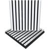 ua acoustics Set di 2 Pannelli acustici fonoassorbenti e diffusivi a doghe | 50x50x5cm | Assorbimento - Diffusione - Riflessione - Insonorizzazione | Plastica: [x2 POLE | Plastica bianca lucida]