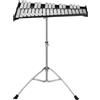 GYMAX Glockenspiel Professionale, Xilofono Pieghevole da 32 Note in Alluminio per Bambini, con Supporto Regolabile, Leggio, Bacchette in Legno, Custodia Trasportabile, Tamburo da Allenamento