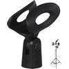 Artibetter Clip Microfono Ellittico Regolabile Supporto Universale Per Microfono Wireless E Trasmettitori Palmari Con Morsetto Per Uso Professionale E Palco