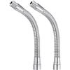 PATIKIL 20,3 cm microfono collo d'oca, 2 pezzi 5/8-27 filo metallico universale tubo flessibile braccio a collo di cigno prolunga per multifunzione fai da te, tono argento