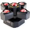 Yespick Mini Teste Mobili Luci Palcoscenico,120W LED RGBW 4 Bracci Luci Discoteca con Telecomando,Beam Moving Head Luci da Palco DMX512 Luce Stroboscopica per Festa Discoteca DJ Bar Matrimoni,1 PCS