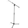 Proel PRO200BKFF - Asta professionale a giraffa con tubolari della base pieni, Nero Opaco