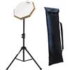 Generisch Evans RF10G-AT Real-Feel Practice Pad Attacktile da 10 + treppiede Keepdrum Drumpad