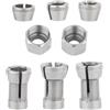 Snorvixre Set di 8 frese in acciaio al carbonio, adatte per utensili per la lavorazione del legno, 6 mm, 6, 35 mm, compatibilità 8 mm, pinza in acciaio al carbonio