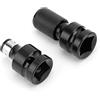 Gsycle 2 adattatori per impatto da 1/2 a 1/4 esagonale femina, convertitore mandrino telescopico sgancio rapido chiavi percussione punte trapano cricchetto prese in acciaio legato set