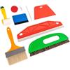 Avejjbaey Set di strumenti per levigare la carta da parati con spatola per carta da parati in vinile taglierina per staccare e attaccare piastrelle backsplash