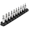 TEKTON SHB90105 - Set di 10 bussole esagonali da 1/4, con binario