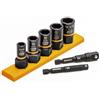 GEARWRENCH 7 Pc. 1/4 & 3/8 Drive Metric Bolt Biter Impact Extraction Socket Set - 87911