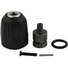 RANRAO Adattatore per punte da trapano 0,8-10 mm, mandrino autoserrante, filettatura 3/8-24UNF con presa quadrata da 1/2, per trapani elettrici fino a 1050 W